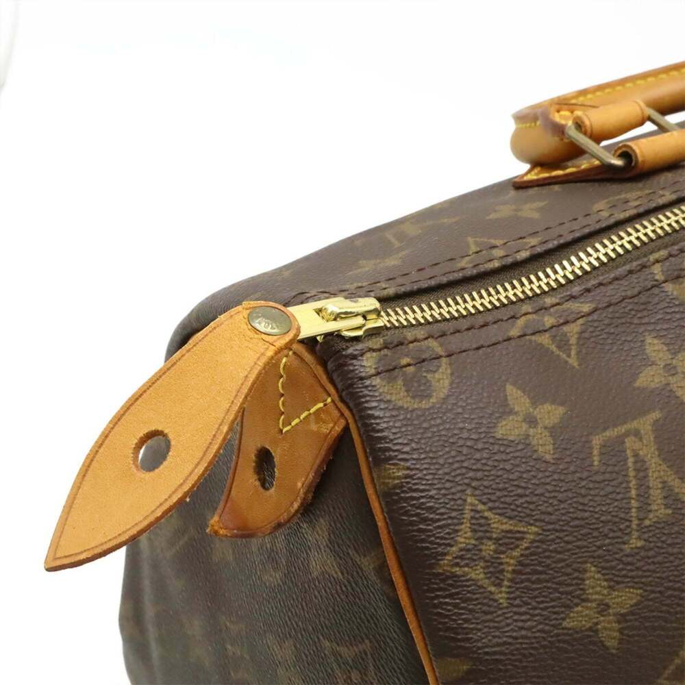 LOUIS VUITTON Brown Monogram Speedy 35 Boston Bag - Picture 6 of 9